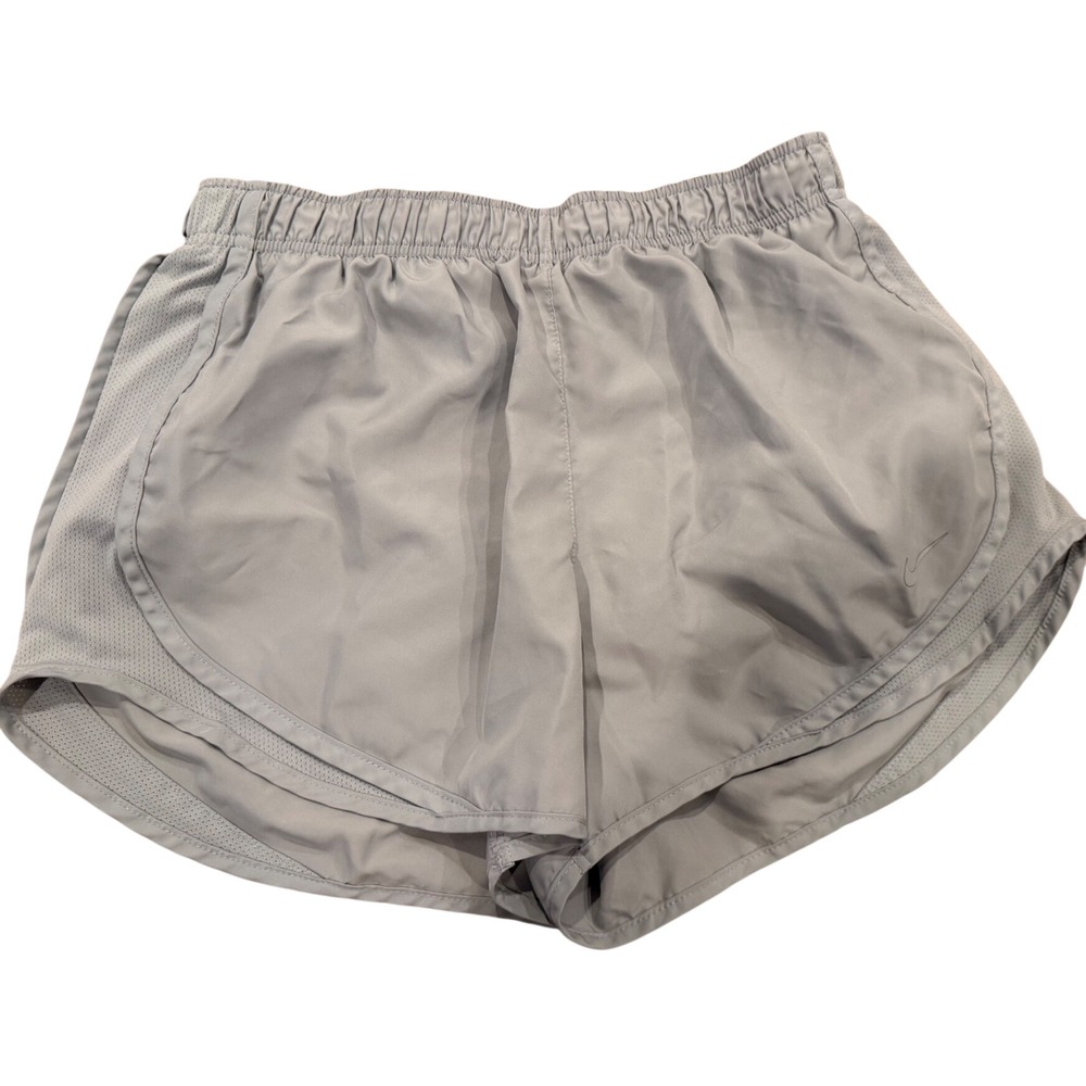 Nike Dri-FIT Womens Running Shorts Gray Mesh Athletic Training Size Medium